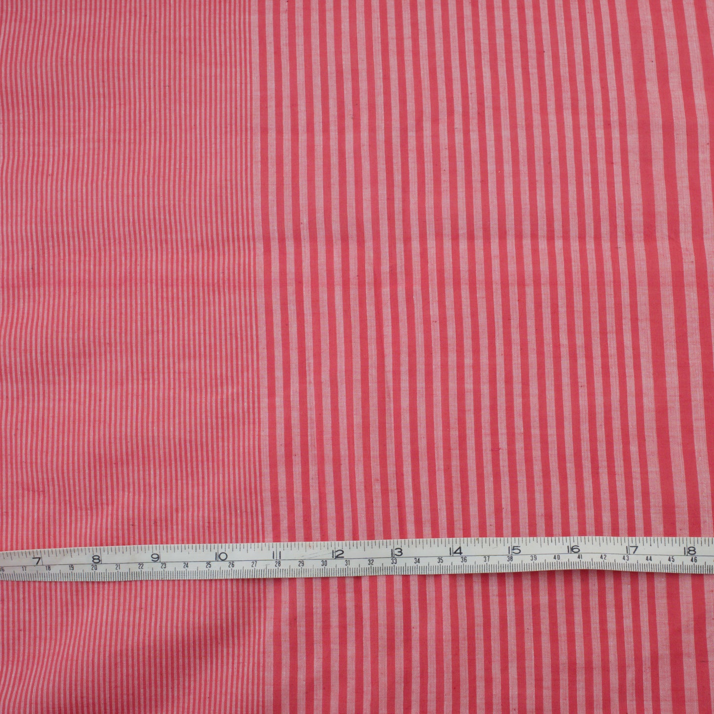 Handwoven Cotton - Pink and Red Stripe