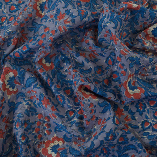 Hand Block Print Cotton - Purple Floral