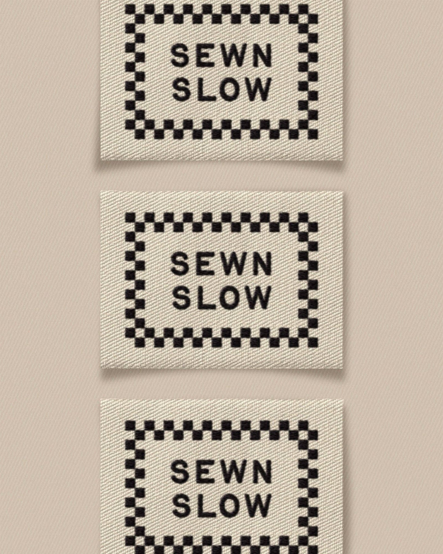 Sewn Slow Ivory Garment Labels