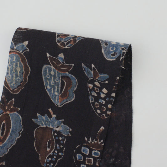 Natural Dyed Block Print Cotton - Berry