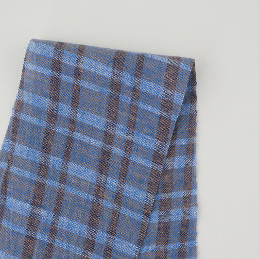 Handwoven YD Cotton - Denim Plaid