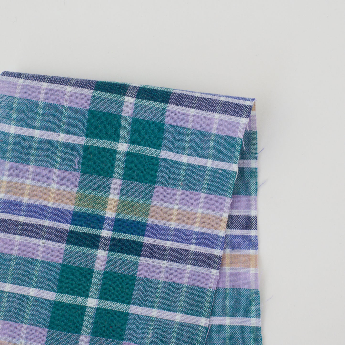 Handwoven YD Cotton Check - Teal