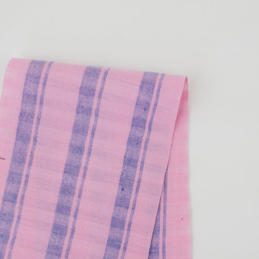 Handwoven Cotton - Pink and Purple Stripe