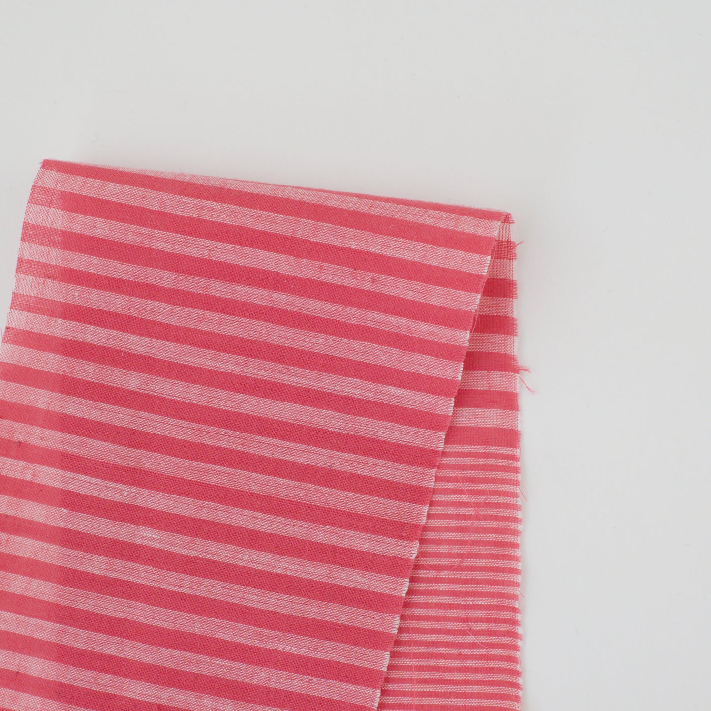 Handwoven Cotton - Pink and Red Stripe