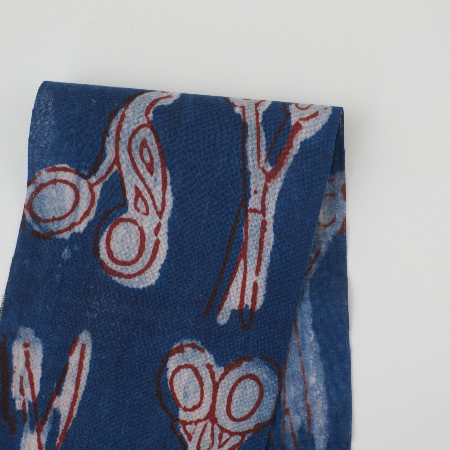 Natural Dyed Block Print Cotton - Snip Snip