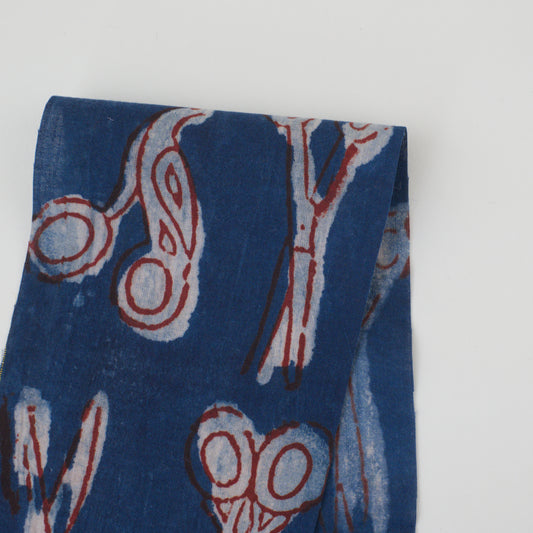 Natural Dyed Block Print Cotton - Snip Snip