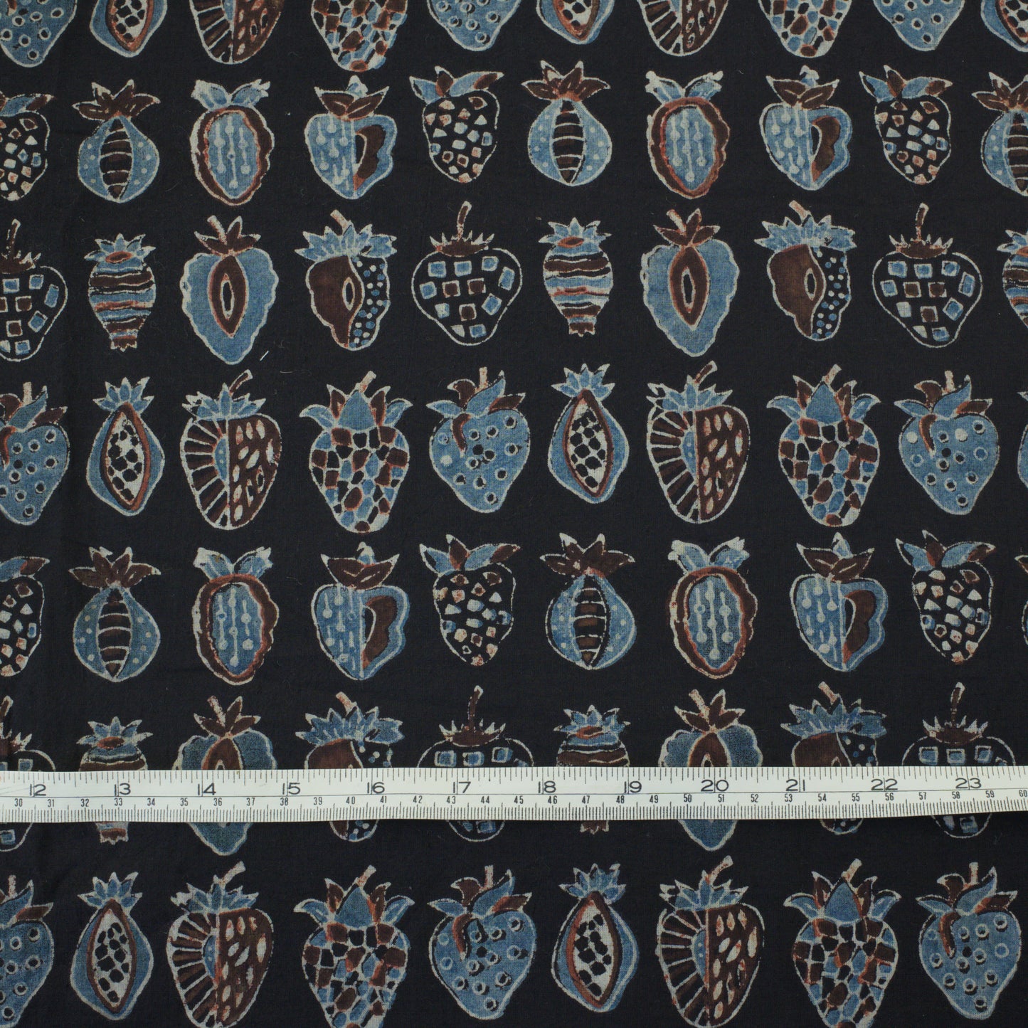 Natural Dyed Block Print Cotton - Berry