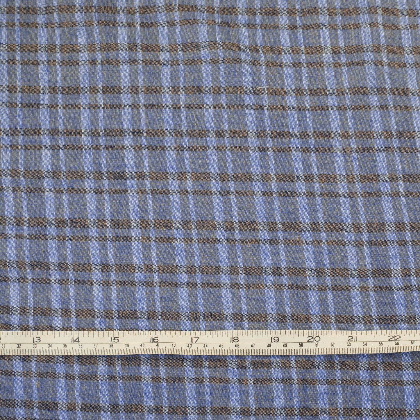 Handwoven YD Cotton - Denim Plaid