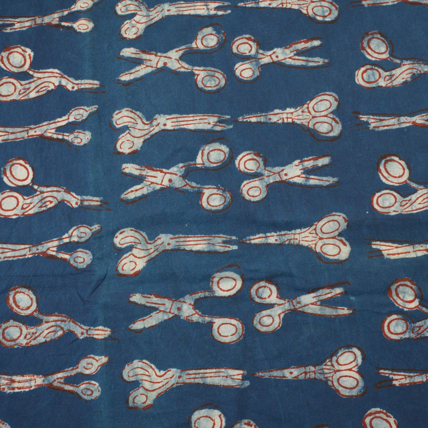 Natural Dyed Block Print Cotton - Snip Snip