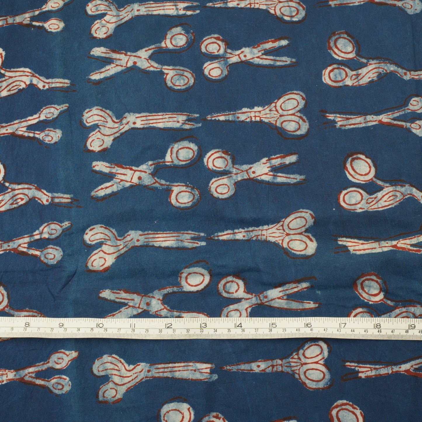 Natural Dyed Block Print Cotton - Snip Snip