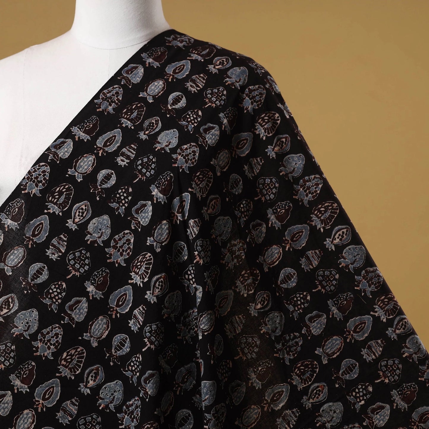 Natural Dyed Block Print Cotton - Berry